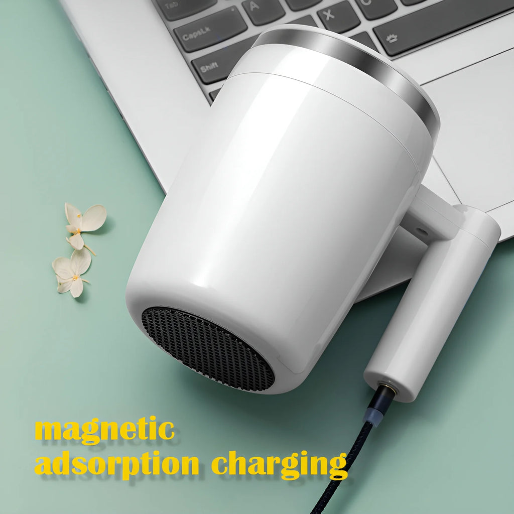 Rechargeable Self Stirring Mug - Magnetic Electric Auto Mixing Stainless Steel Cup for Office/Kitchen/Travel/Home Coffee/Tea/Hot Chocolate/Milk-430 Ml/14.5 Oz(Black)