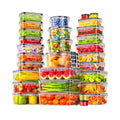 60-Piece Airtight Food Storage Containers with Lids, Leakproof Reusable Plastic Set for Kitchen Storage, Meal Prep