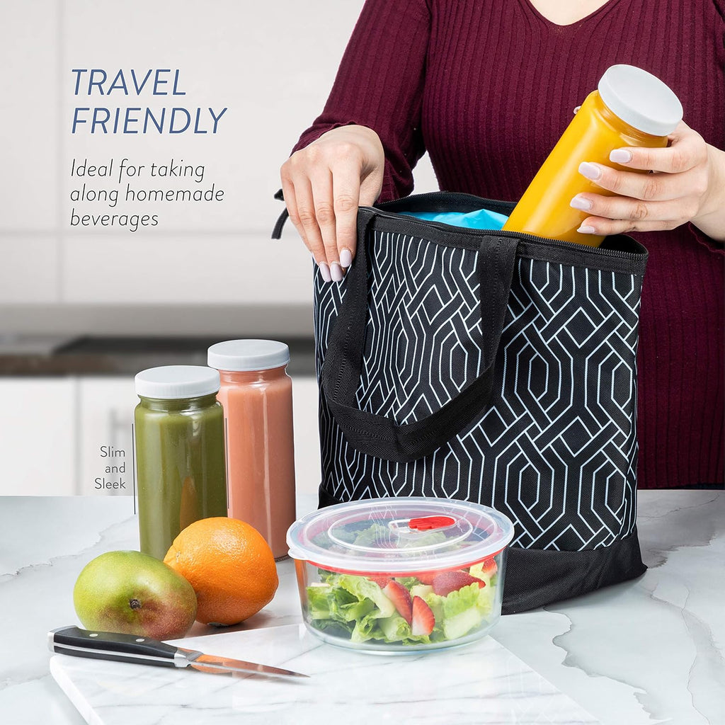 Travel Drinking Bottle 16 Ounce [6 Pack] Plastic Airtight Lids, Reusable, Glass Water Bottle for Juicing, Smoothies, Kombucha, Tea, Milk , Homemade Beverages