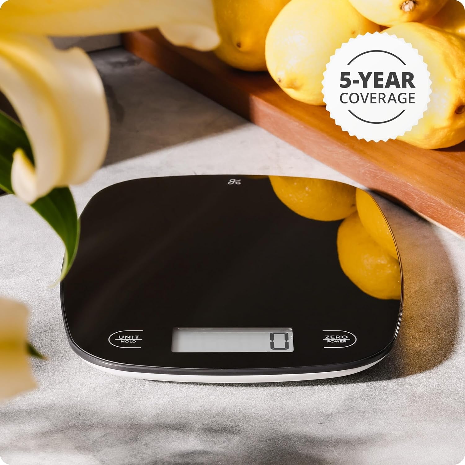 Food Scale – Digital Kitchen Scale, 1G Precision, Easy-Tare & Quick Conversion, Slim Compact Design, Durable & Portable | Ideal for Cooking, Baking & Meal Prep (Glass, Black)