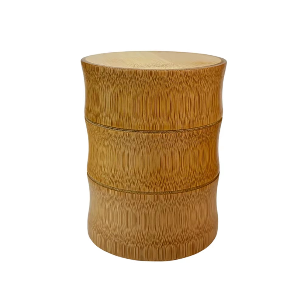 Natural Bamboo Food Storage Box Tea Nut Spice Storage Box Tea Canister Eco-Friendly Organizer Jar Kitchen Containers